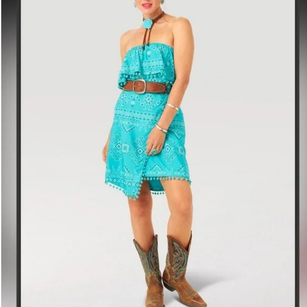 Wrangler retro dress with pockets